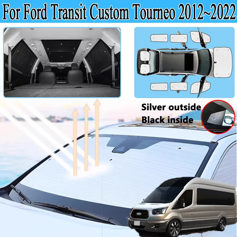 

For Ford Transit Custom Tourneo 2012 2013 2014 2015~2022 Car Full Coverage Sunshades Window Sun Visor Surround Visor Accessories