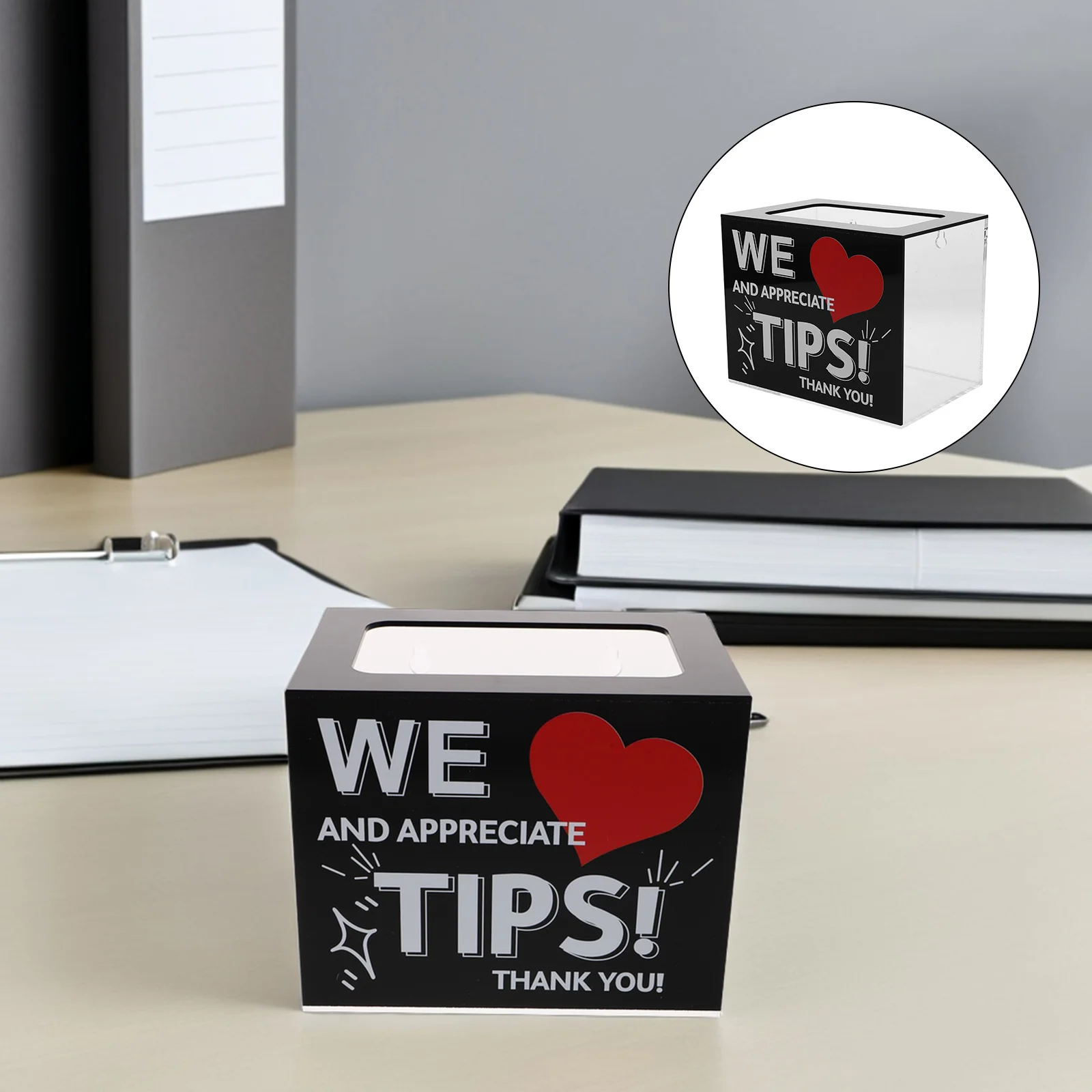 

1pc Acrylic Storage Box 5.97X5.31X3.93In Clear For Fundraising Donation Voting Tip Collection Jar Suggestion Container