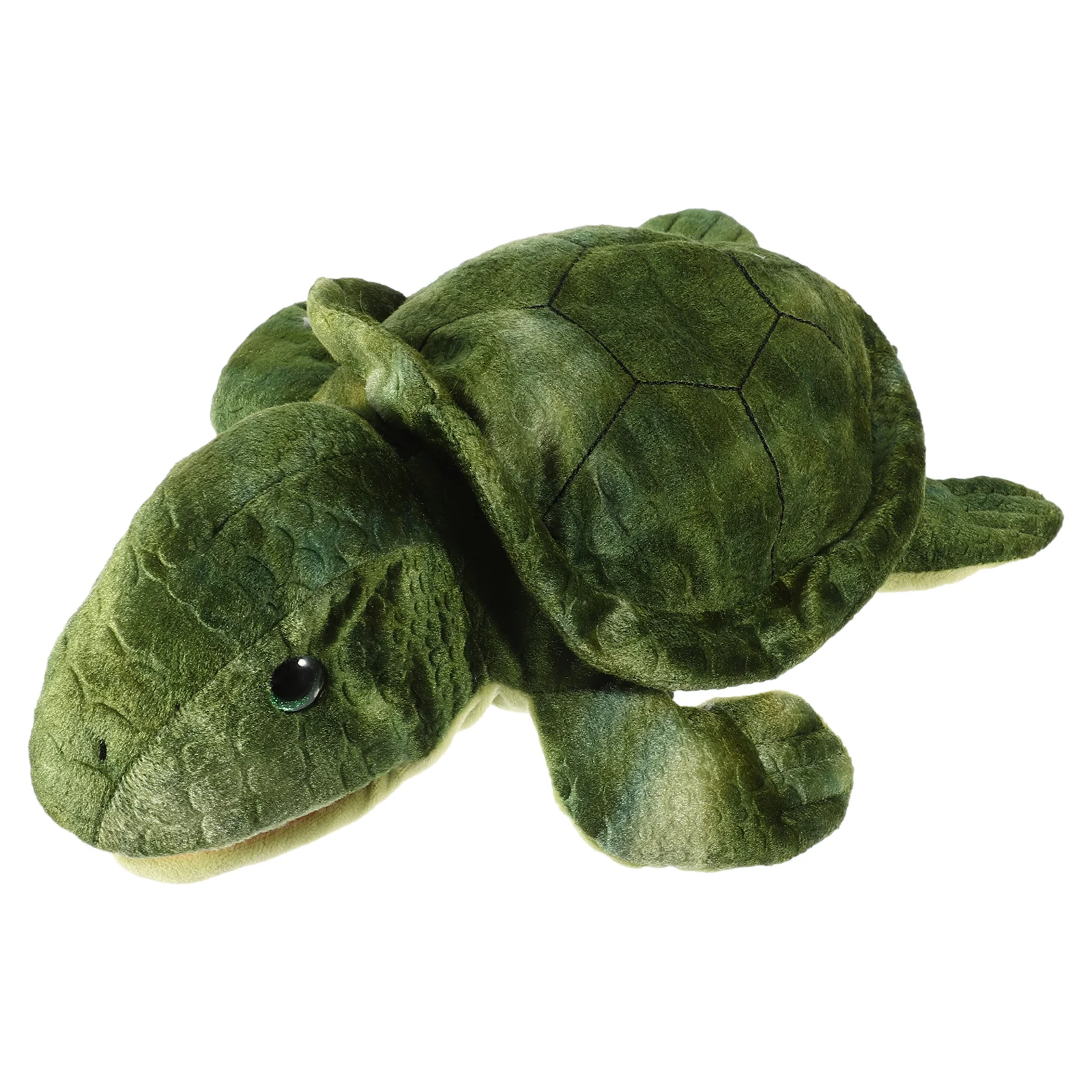 Figuras de peluche de juguete, marioneta de mano decorativa, mar relleno ​ ​ Tortuga Animal Marionetas de Dedo Algodón Animales Niño