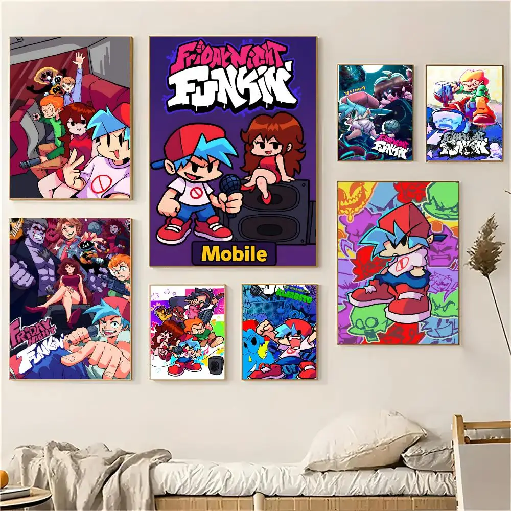Friday Night Funkin Poster Wall Art Print Art Suitable For Living Room Bedroom Bar Parlor Home Decoration Gift