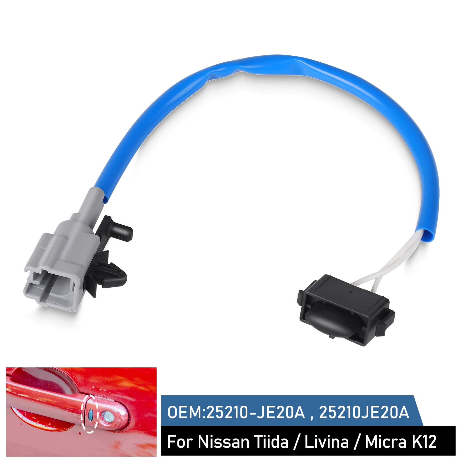 

OEM 25210-JE20A 25210JE20A Door Handle Keyless Entry Sensor Induction Switch Button For Nissan Tiida Livina Micra K12 2004-2012