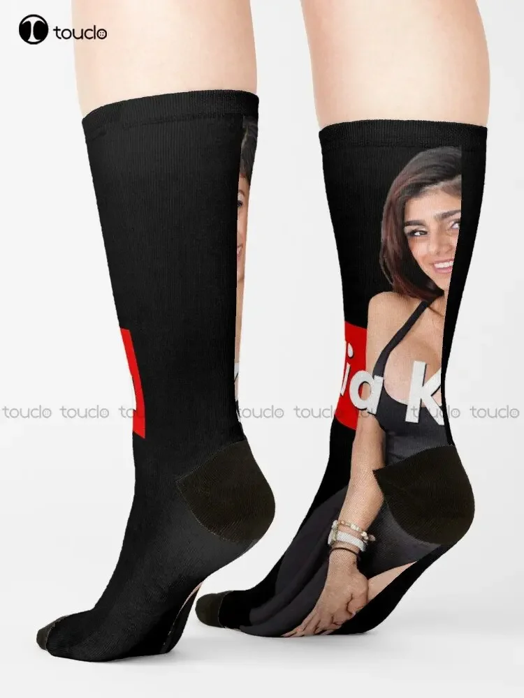 Funny Men Mia Khalifa Awesome For Music Fan Socks Cozy Socks Fashion Creative Leisure Funny Art Abstract Oil Painting Socks