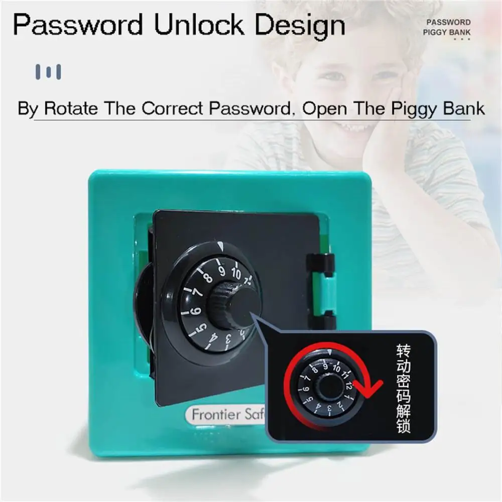 Rotate Password Piggy Bank Cartoon Password Mini Money Boxes Combination Lock Coin Saving Banknote Cash Safe Box Kids Gift