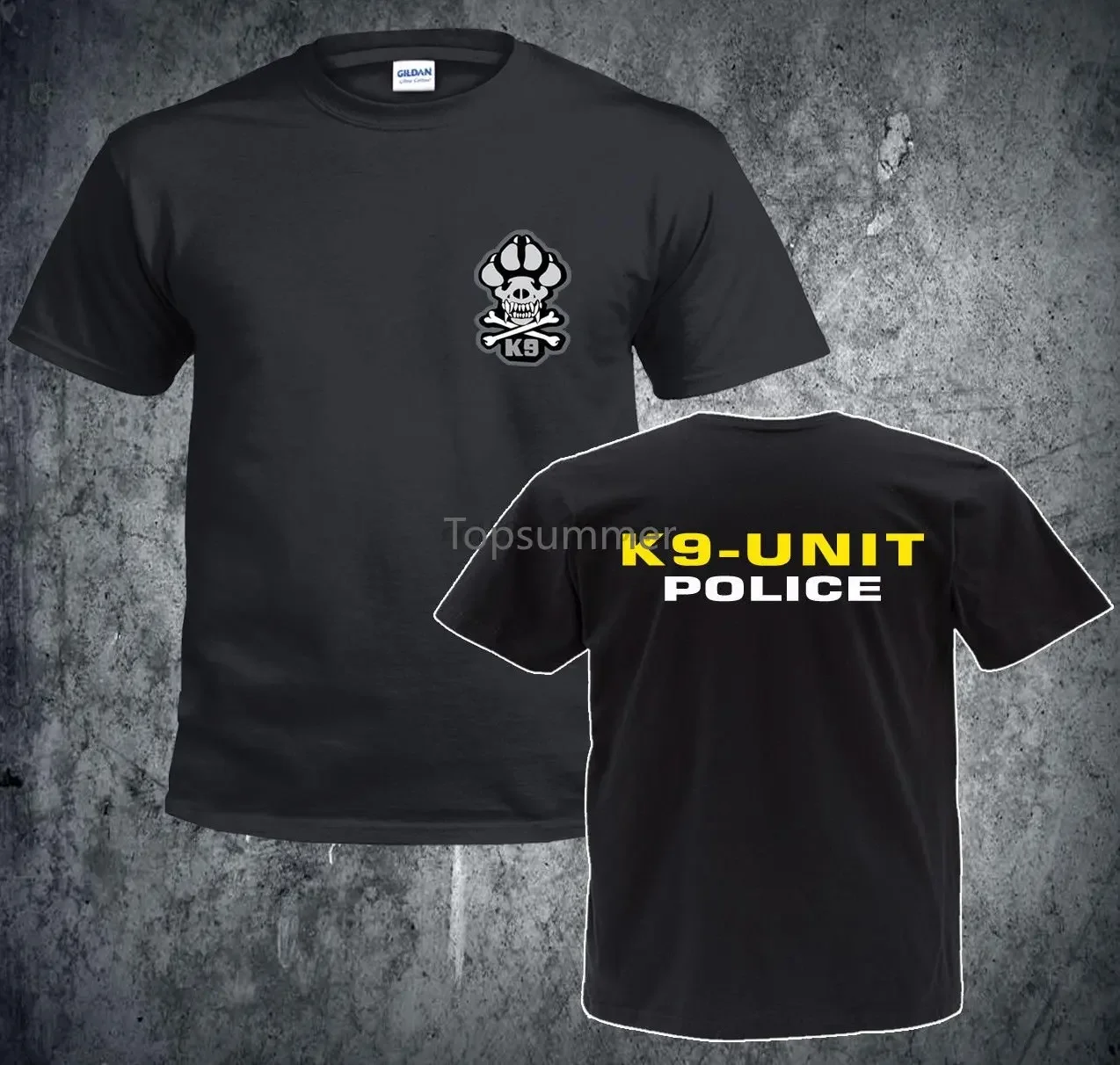 2019 Summer Fashion Hot Sale Men O-Neck T Shirt Inspired K9 Unit Police Black T Shirt Men Adult Design T Shirt(2)