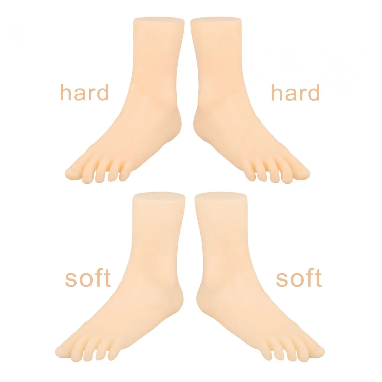 Mannequin Foot Model Stand for Sock Display Ankle Bracelet Sandal Holder PVC Female Foot Sculpture for Shop Window Decor Jewelry