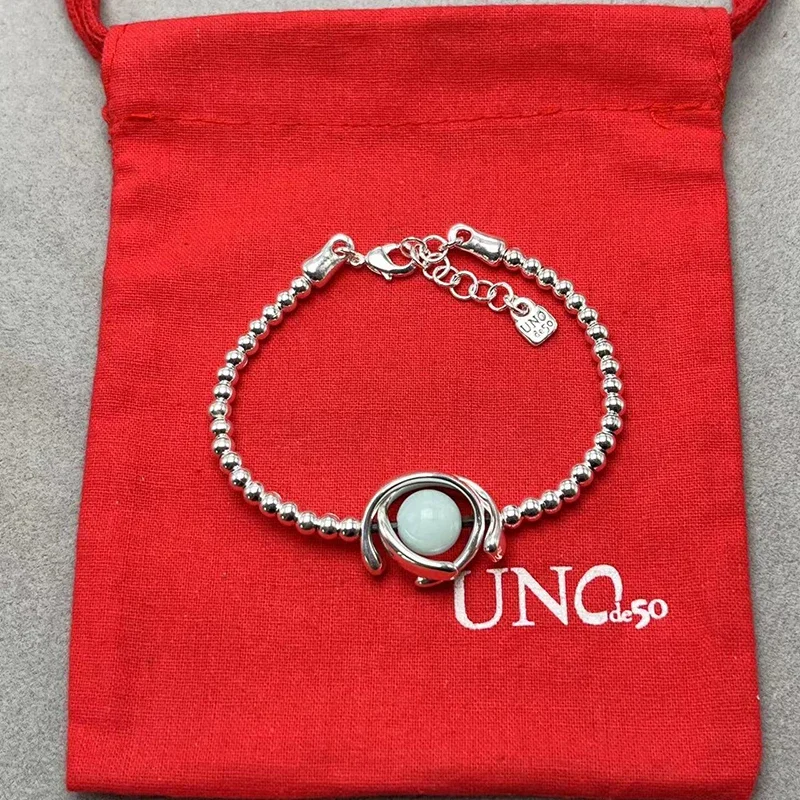 UNOde50 Pulseira de pérolas para mulheres, joias românticas, sacola de presente, Best-seller, alta qualidade, Europa e América, Novo, 2023