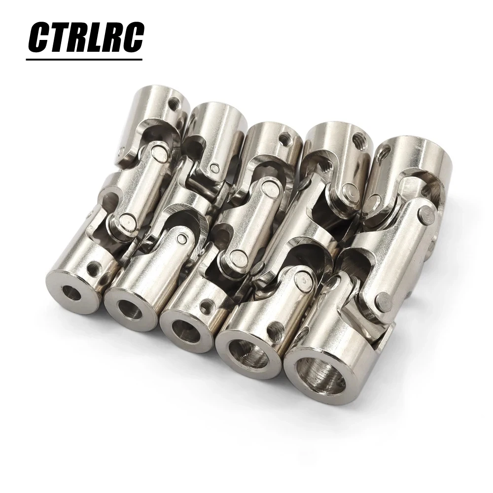 4/5/6/8/10mm RC Boat Car Shaft Coupler Three-section Universal Joint Coupling Motor Connector Metal Cardan Joint With Screw