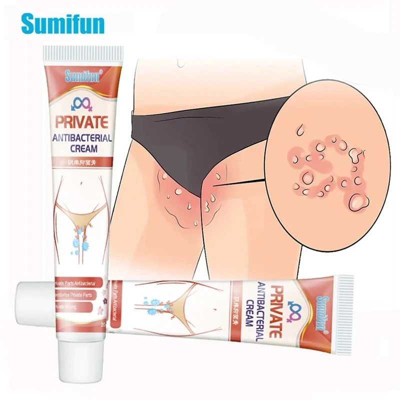 1-20Pcs Sumifun Women Private Itching Cream Dermatitis Antibacterial Fungus Anti Infection Vaginal Ointment Remove Odor Plaster