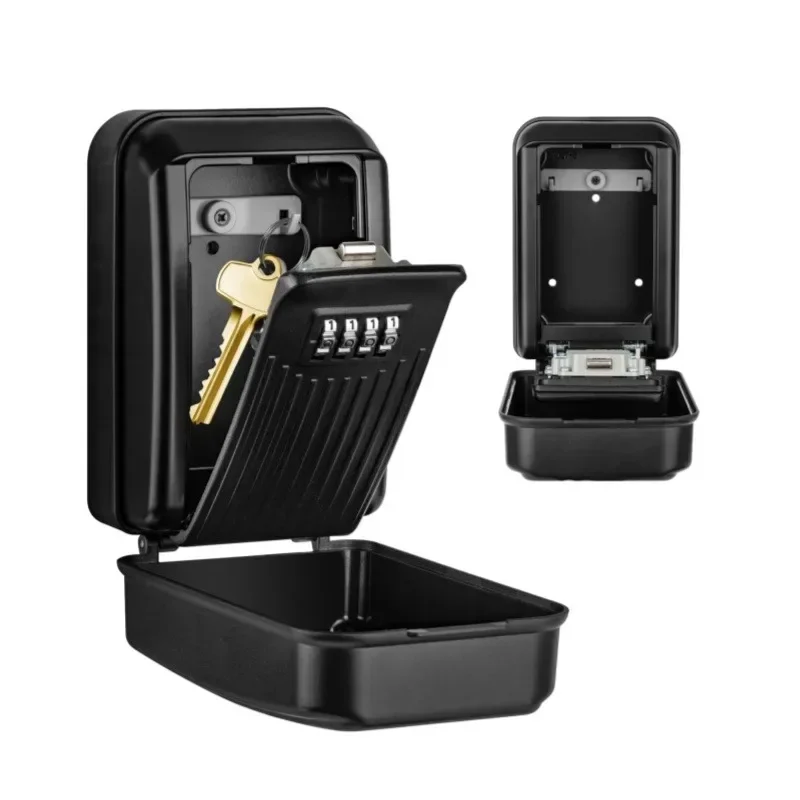 4 Digit Resettable Combination Password Security Key Box Zinc Alloy Key Storage Box Key Cabinet for Home Garage School