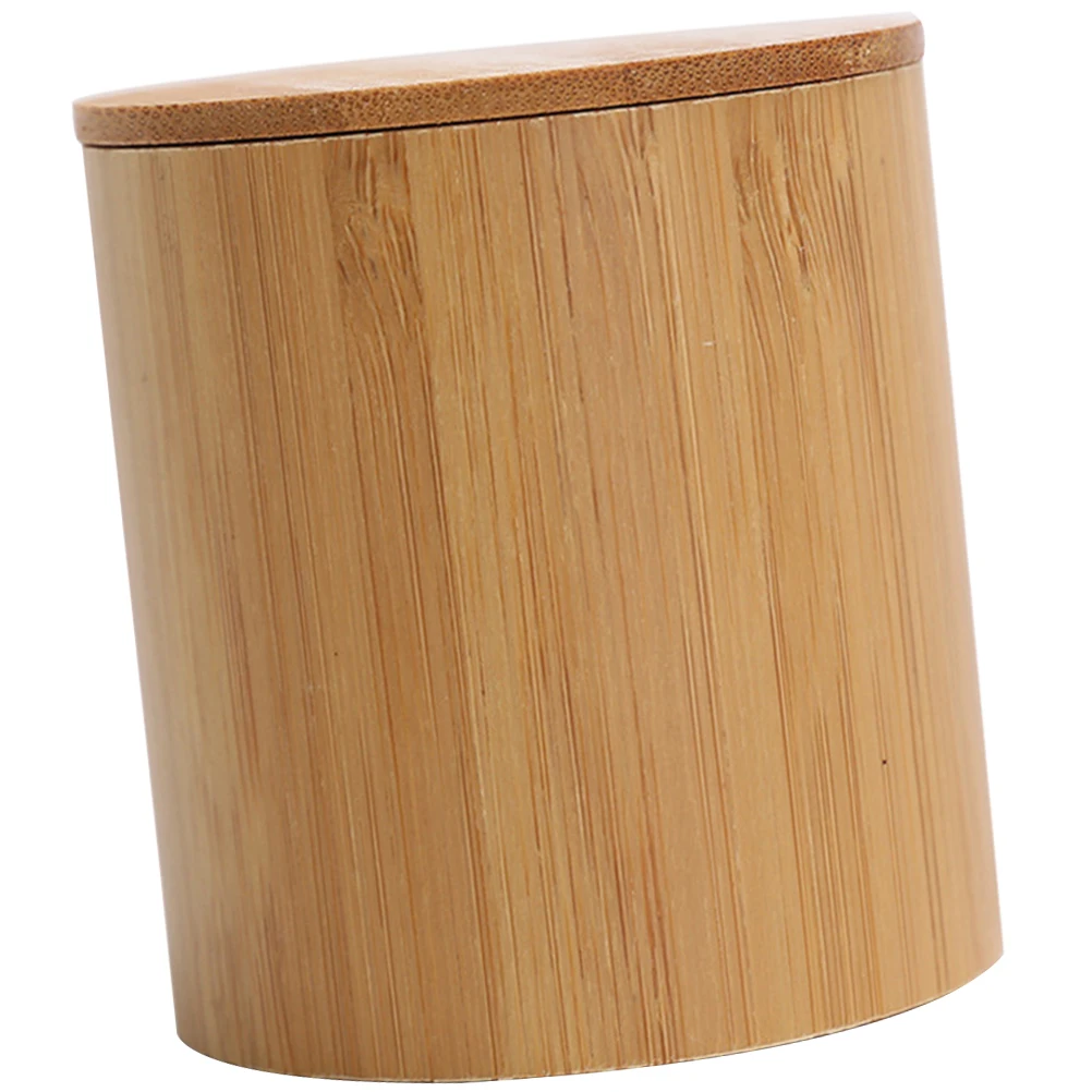 

Tea Wooden Storage Canister Airtight Seal Portable Round Jar for Coffee Beans Tea Leaves Dry Food Container Bamboo Style