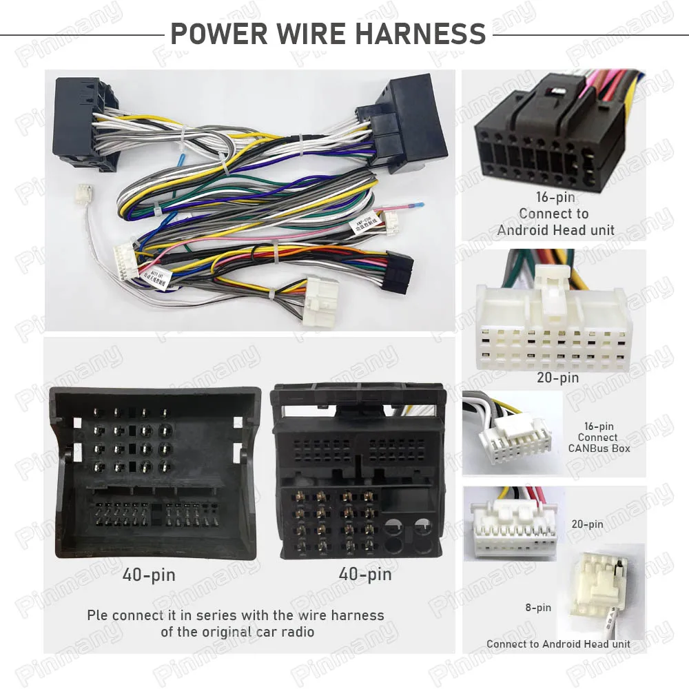 

Автомобильный радиокабель BZC15 Адаптер жгута проводов питания с декодером шины CAN для системы Mercedes Benz NTG 5.0 C E GLC GLA CLA class