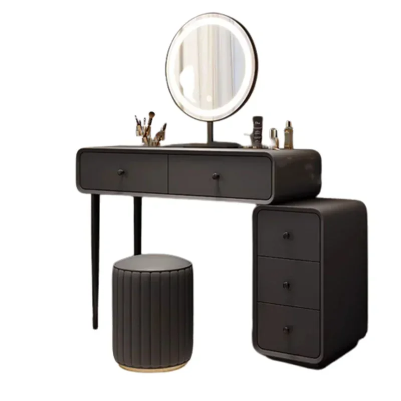 

Princess Makeup Dressing Table Cosmetics Vanity Mirror Stool Dressing Table Woman Beauty Comoda Pra Quarto Office Furniture