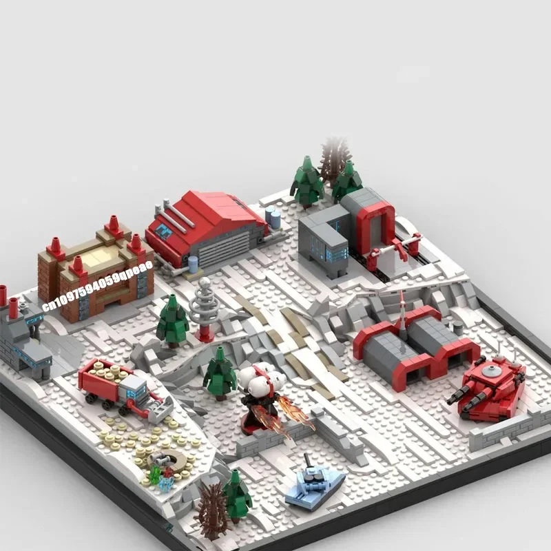New Famous Red Alerted Game Series MOC Soviet Base Street View Model Custom Puzzle Diy Creative Ideas Kids Toys Birthday Gift