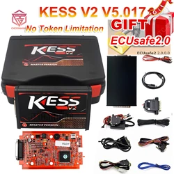 Kess v2 v2.0 online 5,017 eu rot für ktag v5.0 ecu programmierer mit toolbox obd2 manager tuning kit ktag v5.0