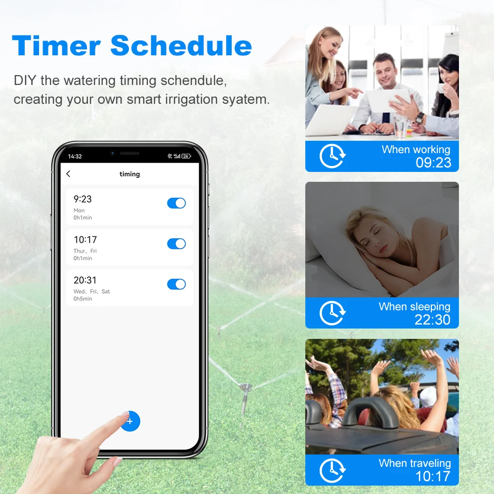 Tuya zigbee Smart Timer Irrigation Watering system Garden lawn automatic water controller Support Voice Control Alexa Google