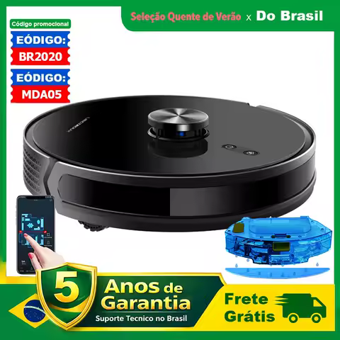 (Código promocional: BR1010) Aspirador de pó robô lilin XR500, sistema a laser, mapas de vários andares, 6500 Pa,limpeza de zonas, configuração de área restrita para limpeza doméstica de carpetes