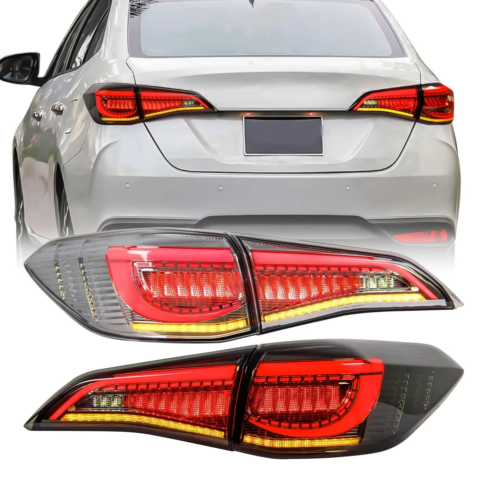 

Tail Lamp for Vios 2019 2020 2021 2022 Led Taillights Rear Stop Light for Vios Car Light
