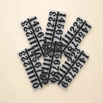 6Sets Clock Numerals Kit Safe and Practical Arabic Numbers for Handmade Wall Clocks Home Decoration Clock Numerals Kit