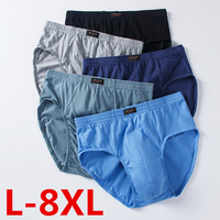 YOUNAXIN Mens Briefs Plus Size Men Underwear High waist Panties L/XL/2XL/3XL/4XL/5XL/6XL/7XL/8XL Men's Breathable Underpants