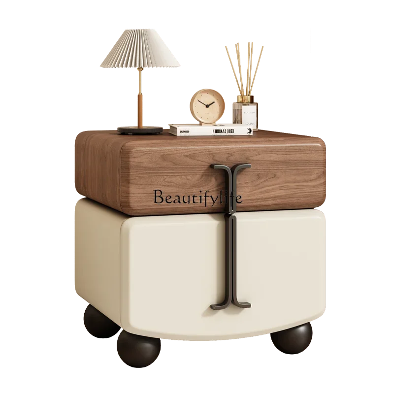 

FG17Creative design solid wood modern simplicity light luxury high sense home bedroom rotating bedside table