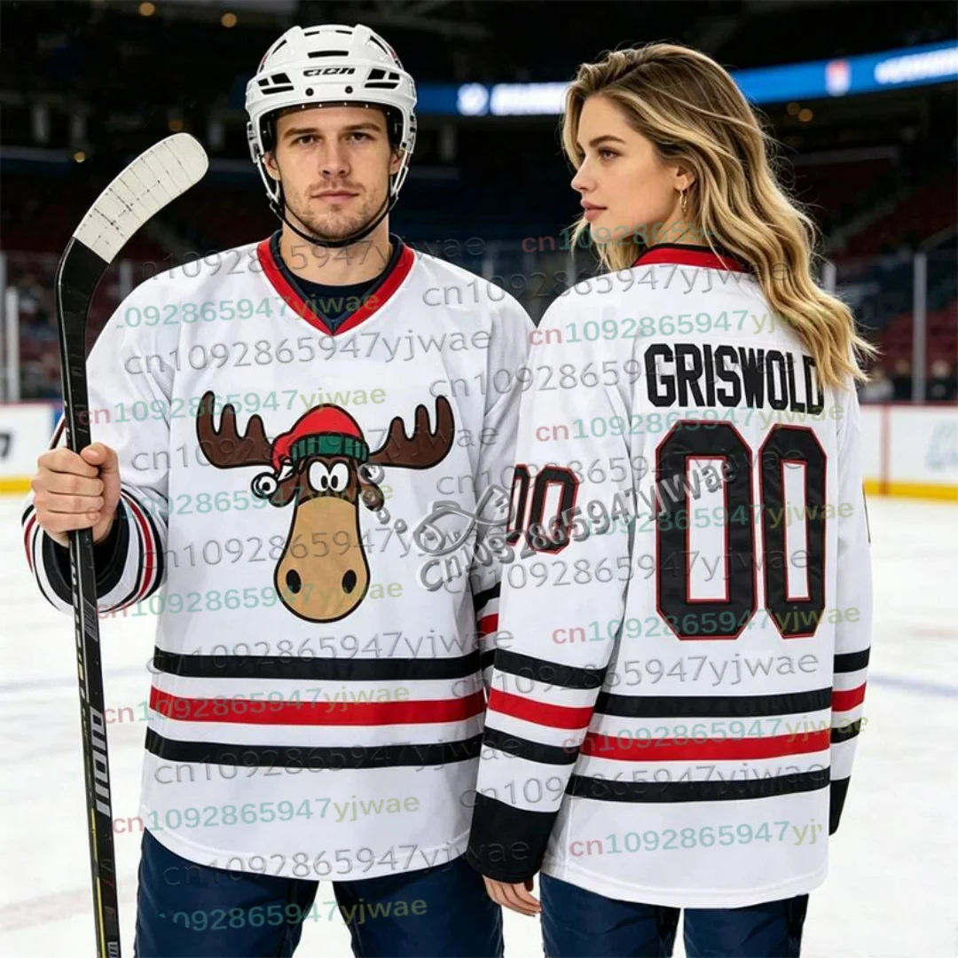 Christmas New Year Gift Griswold Hockey Jersey Fashion Leisure Training Long Sleeve Streetwear Women Men Couple Tshirt Clothing