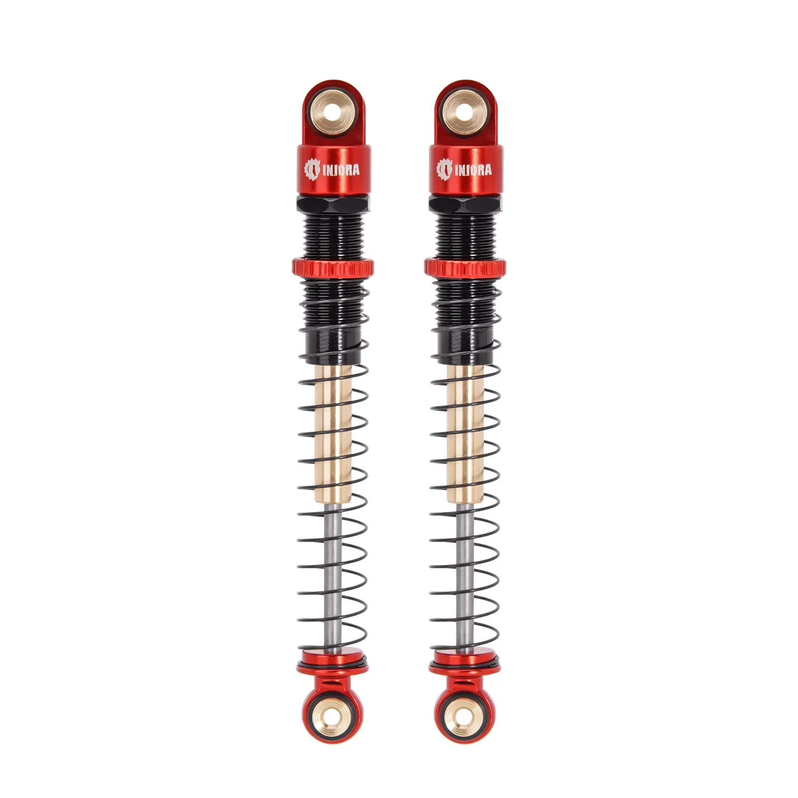 Aluminum 51mm Long Travel Threaded Double Barrel Shock Absorber for 1/24 RC Crawler Axial AX24 SCX24 Upgrade