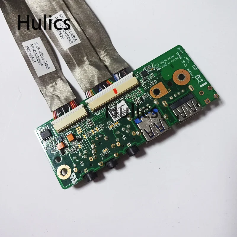 Hulics Used USB Port Audio Board For ASUS N71J N71JV N71JA N71JQ 60-NXGAU1100-A04 Rev.2.0 With Cable