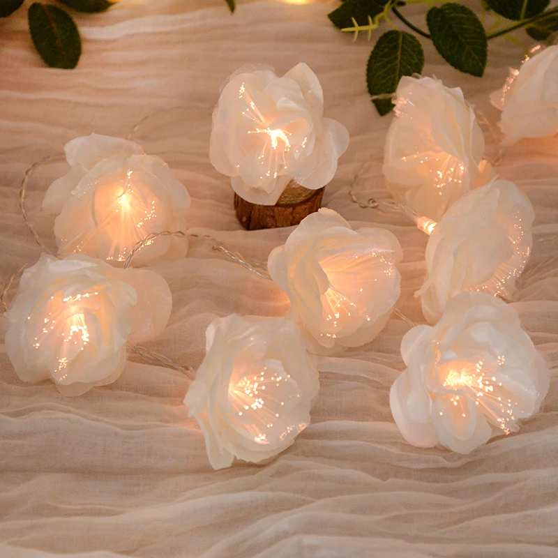 10LED Artificial Plumeria Flower Led String Lights Hawaiian Party Fairy Garland  Lights For Home Wedding Birthday DIY Ornaments