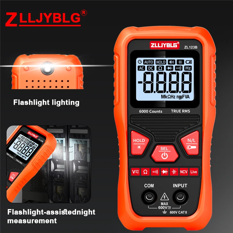 Mini Digital Multimeter Smart Elektriker Tester Für DC/AC Spannung Kapazität Ohm Hz NCV Professionelle Multitester – Detail 6
