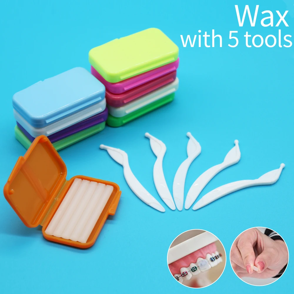 10 Flavors Orthodontic De Wax with 5 tools for Reducing Oral Discomforttal
