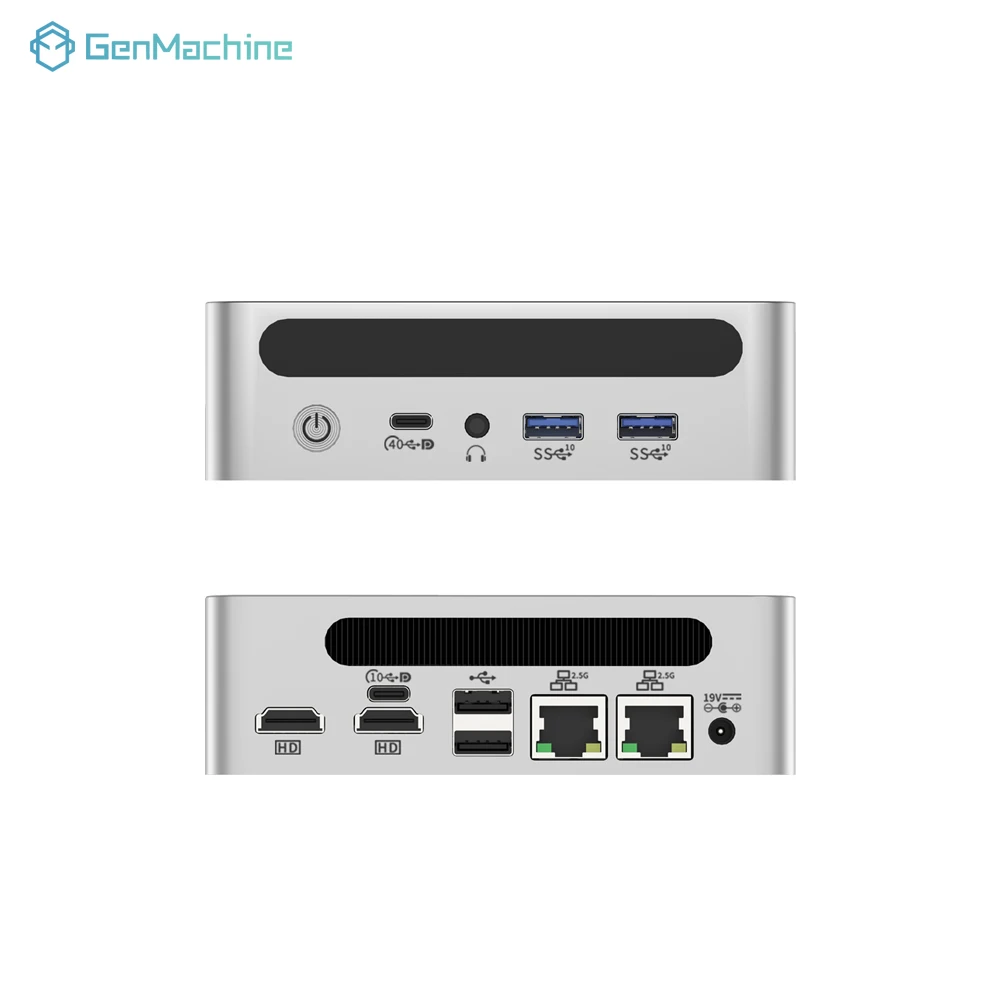 AMD Ryzen 9 7940HS GenMachine كمبيوتر مكتبي صغير Win 11 32GB DDR5 RAM 512G SSD Wifi6 BT5.2 مكتب استخدام OEM/ODM كمبيوتر صغير Ryzen