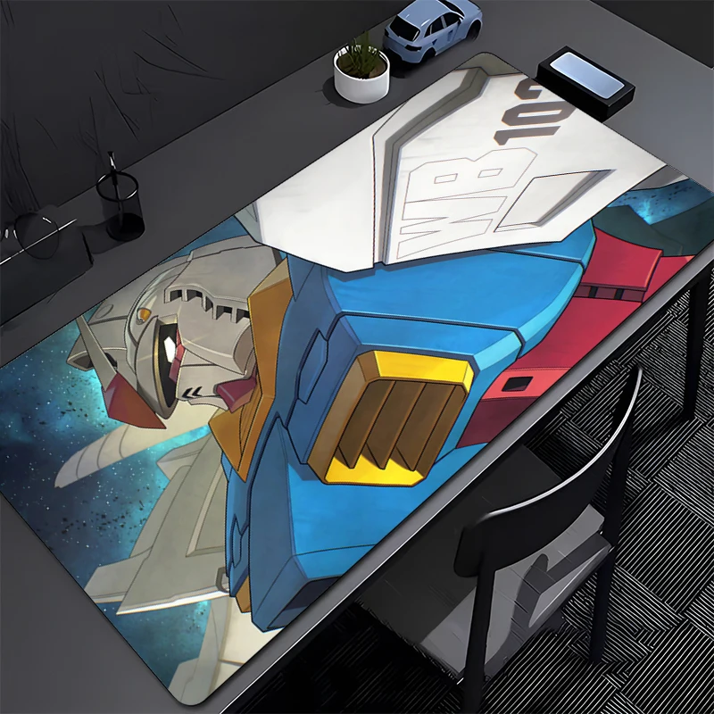 แผ่นรองเมาส์กันกระแทกแบบกลไก RX-78-2 กันดั้ม แผ่นรองโต๊ะขนาดใหญ่ แผ่นรองคีย์บอร์ด แผ่นรองเมาส์สำหรับเล่นเกม อุปกรณ์เสริมคอมพิวเตอร์ แผ่นรองเมาส์
