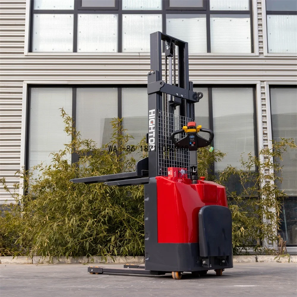 Full Electric Semi Self Stacker Walking Stacker Self-Loading Forklift with CE certification