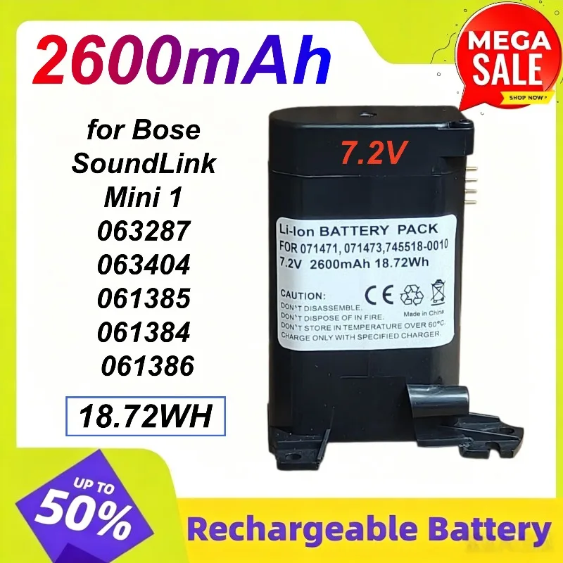071473 7.2V 2600mAh for BOSE SOUNDLINK REVOLVE 071471 071473 Wireless Bluetooth Speaker Replacement Battery