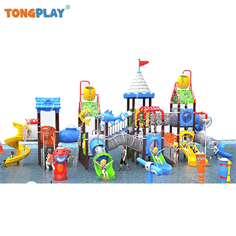 Kids Water Park Playground Play Park Kids Aquatic Game Playground Equipment Big Size Plastic Water Slide