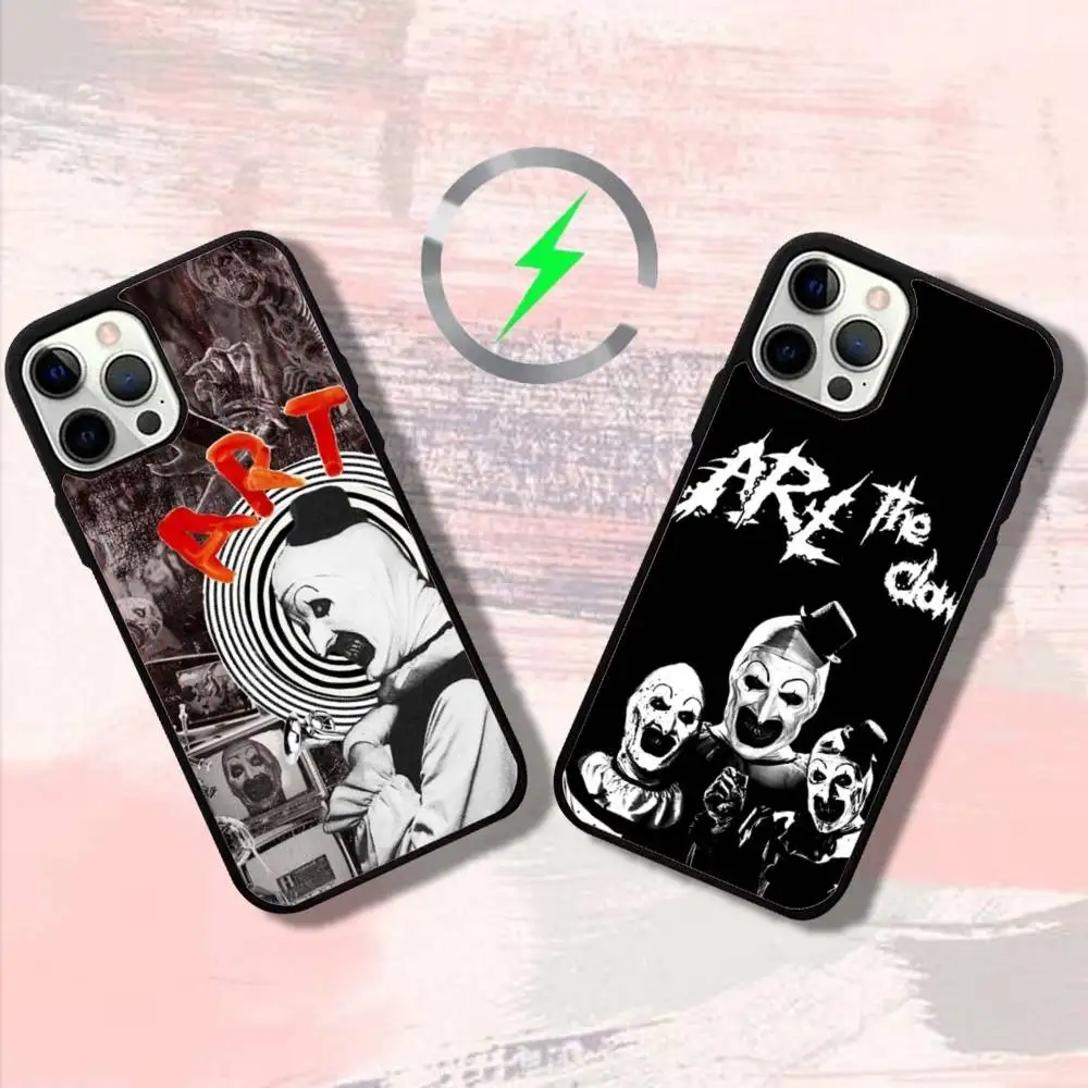 

Art Clown T-Terrifiers Phone Case For iPhone 16,15,14,13,12,11,Pro,Max,Plus,Mini,SE4,E Magnetic Magsafe Wireless Charging