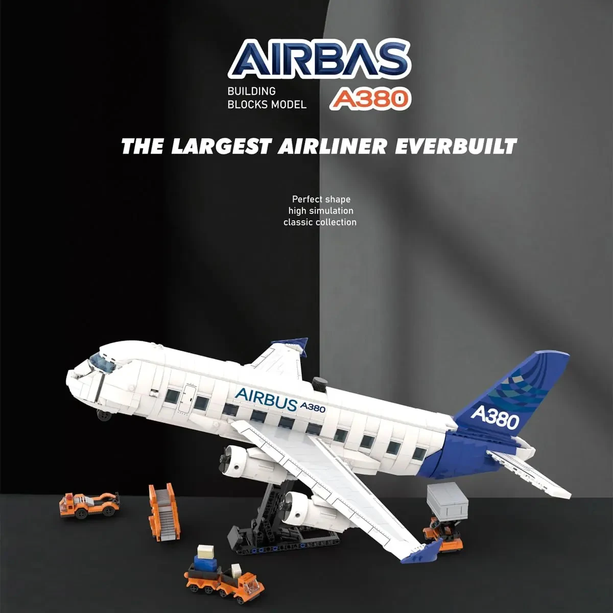 Blocs de construction d'avion Airbus A380 créatifs, modèle MOC, avion de ligne, briques à assembler, Kits de jouets, cadeau pour enfants, 1945 pièces