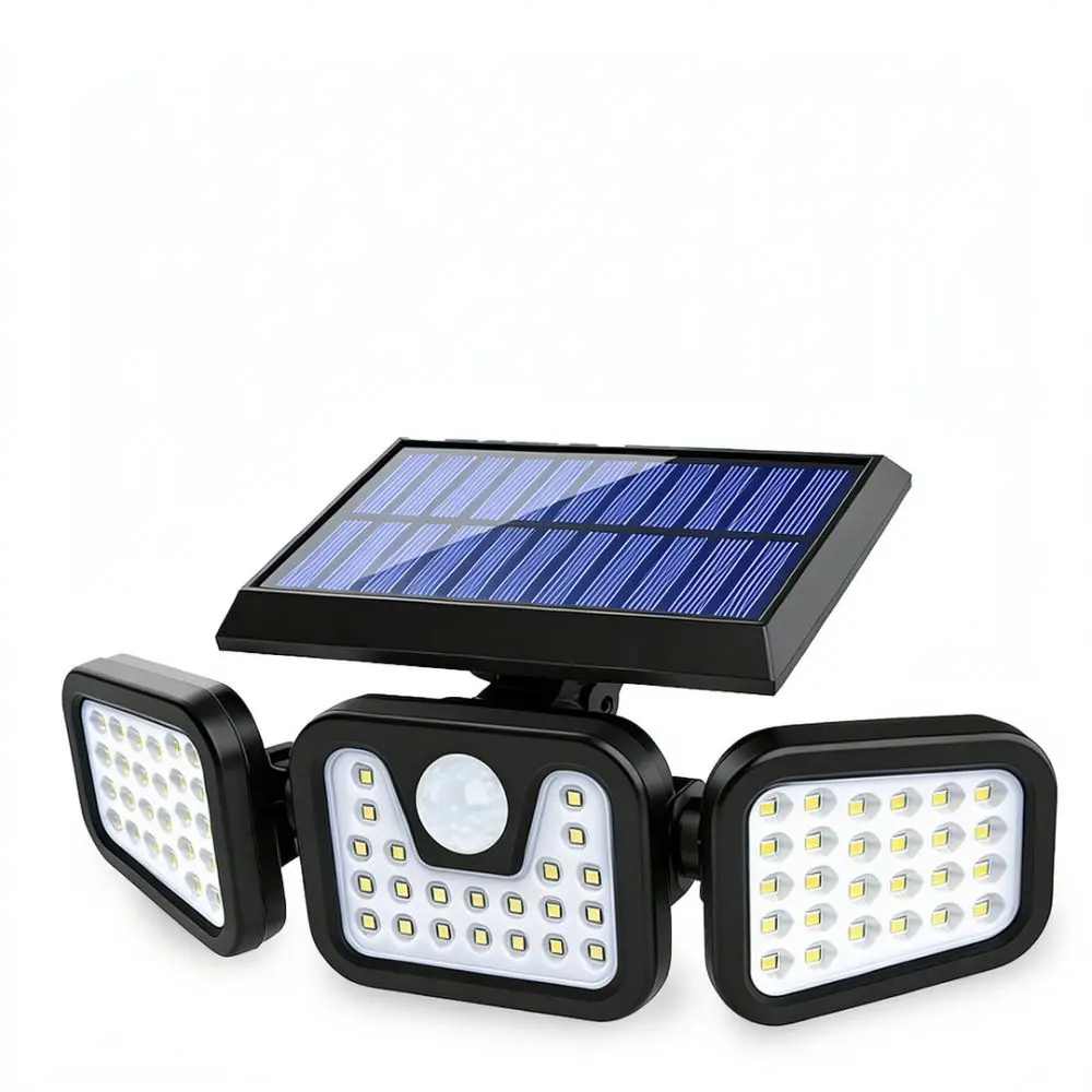 Triple Head Solar Split Wall Light Outdoor Waterproof Motion Sensor Lamp For Garden Patio Path Security Lighting Decor