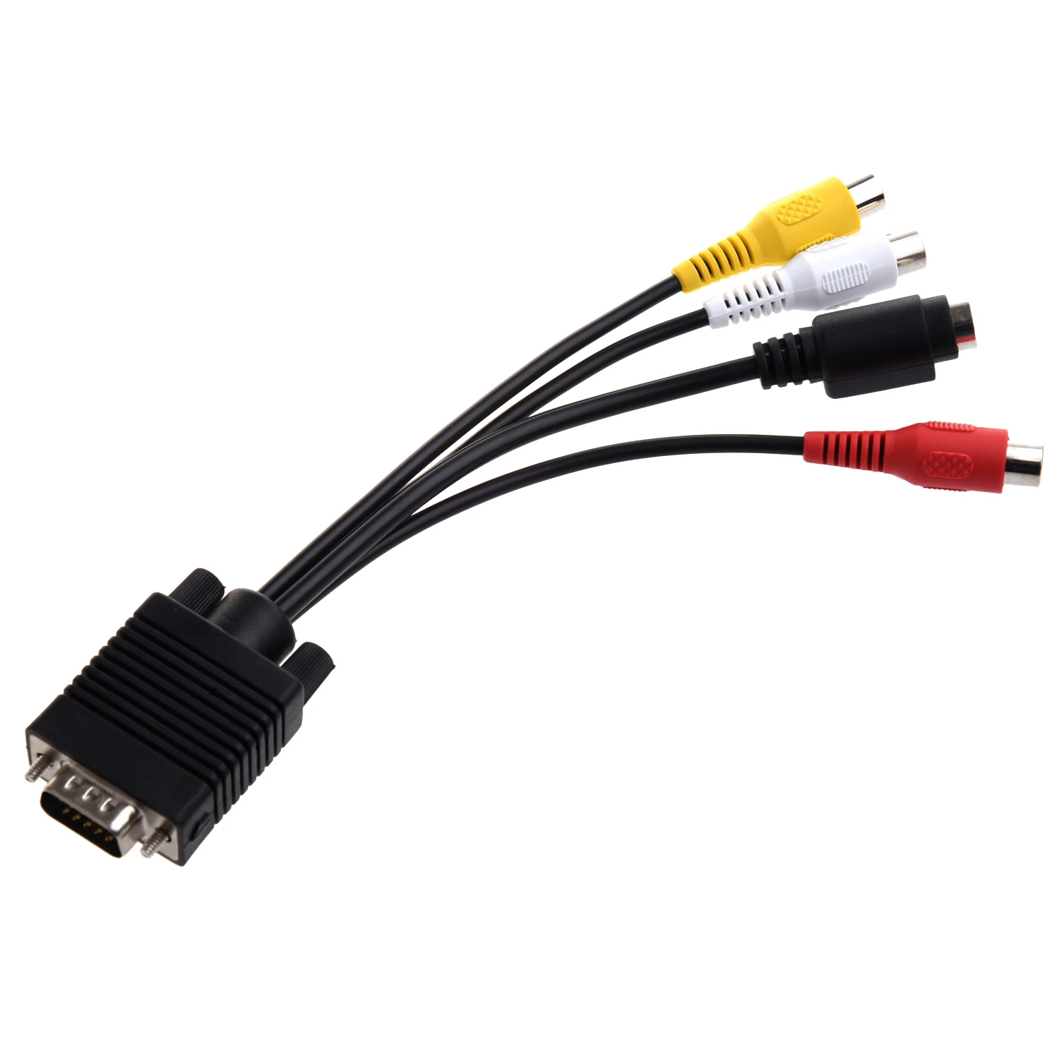 ABSQ-VGA Adapter to TV S-Video RCA Out Cable for PC Video