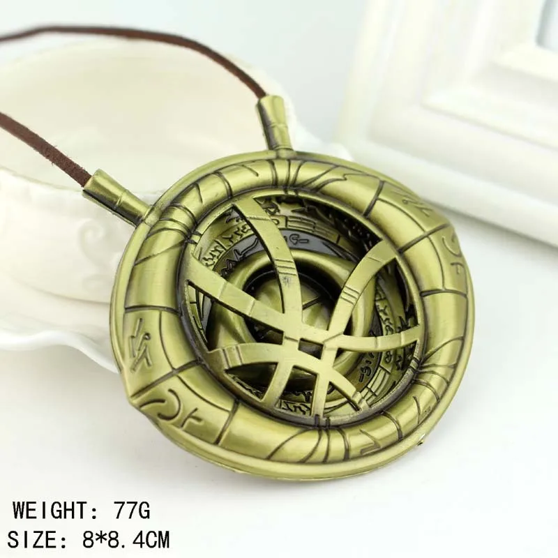 The Avengers Doctor Strange Metal Key Pendant Gem Eye Of Agamotto Necklaces Keychains for Women Men Packback Accessories Gift