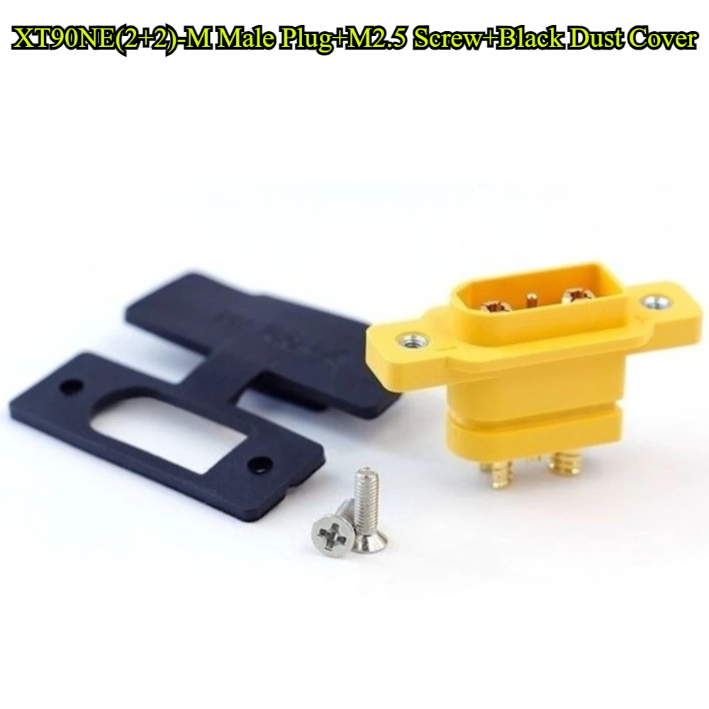 2/5Pcs XT90NE(2+2)-M 50A Fixed Male Plug With Signal Pin Gold-Plated Connector XT90(2+2)-F Female Plug For FPV Car Drone