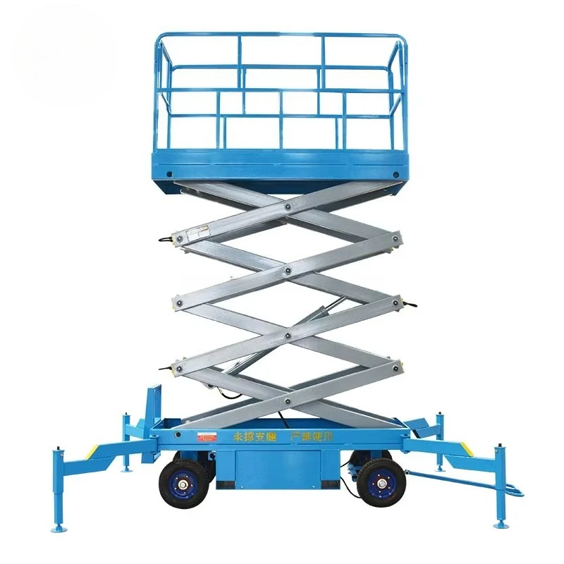 Mobile Electric Hydraulic Scissor Lift Table for Warehouse Construction Site Facade Maintenance Hotels Repair view 3