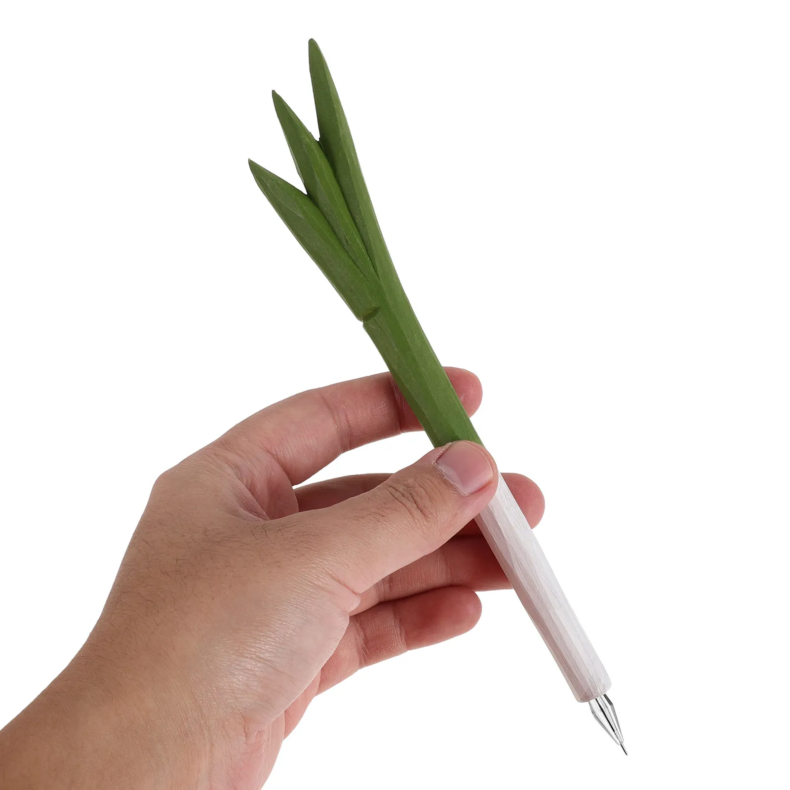 

2Pcs Wooden Scallion Carved Pen - Handcrafted Wood Ballpoint Pen for Students Writing Journaling Signature Office Women