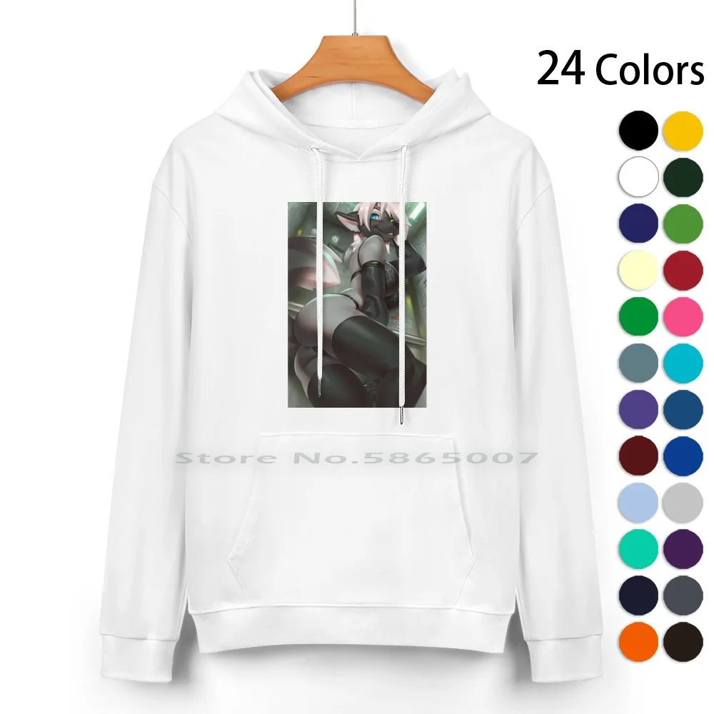 Zeitgeist Pure Cotton Hoodie Sweater 24 Colors Furry Yiff Sexy Bikini Adult Booty Boobs Elevator Foxy Vulpine Mature Mdf Miles