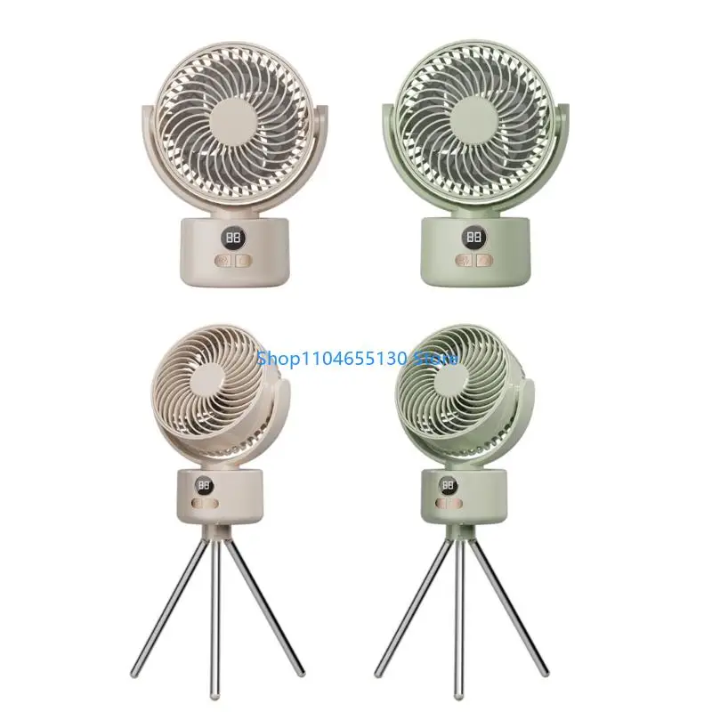 3600mAh Camping Fan USB Charging Portable Tripod Mount Cooling Device for Office