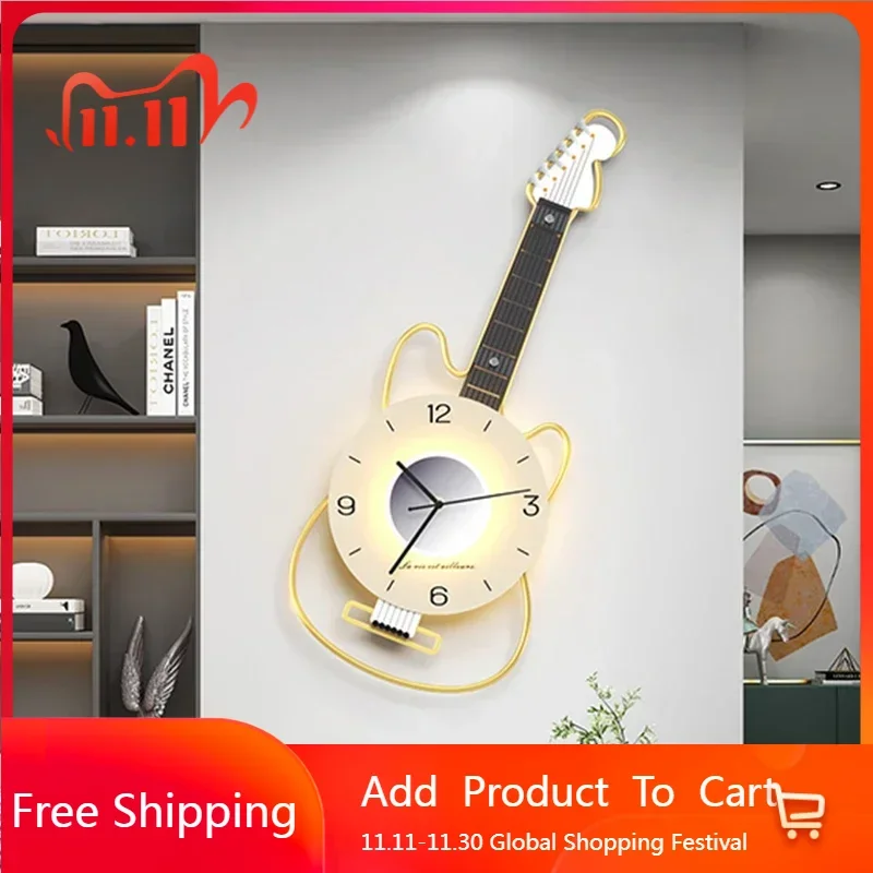 

Design Minimalist Wall Watch Living Room Luxury Vintage Interior Modern Bathroom Wall Clocks Xenomorph Reloj De Pared Home Decor