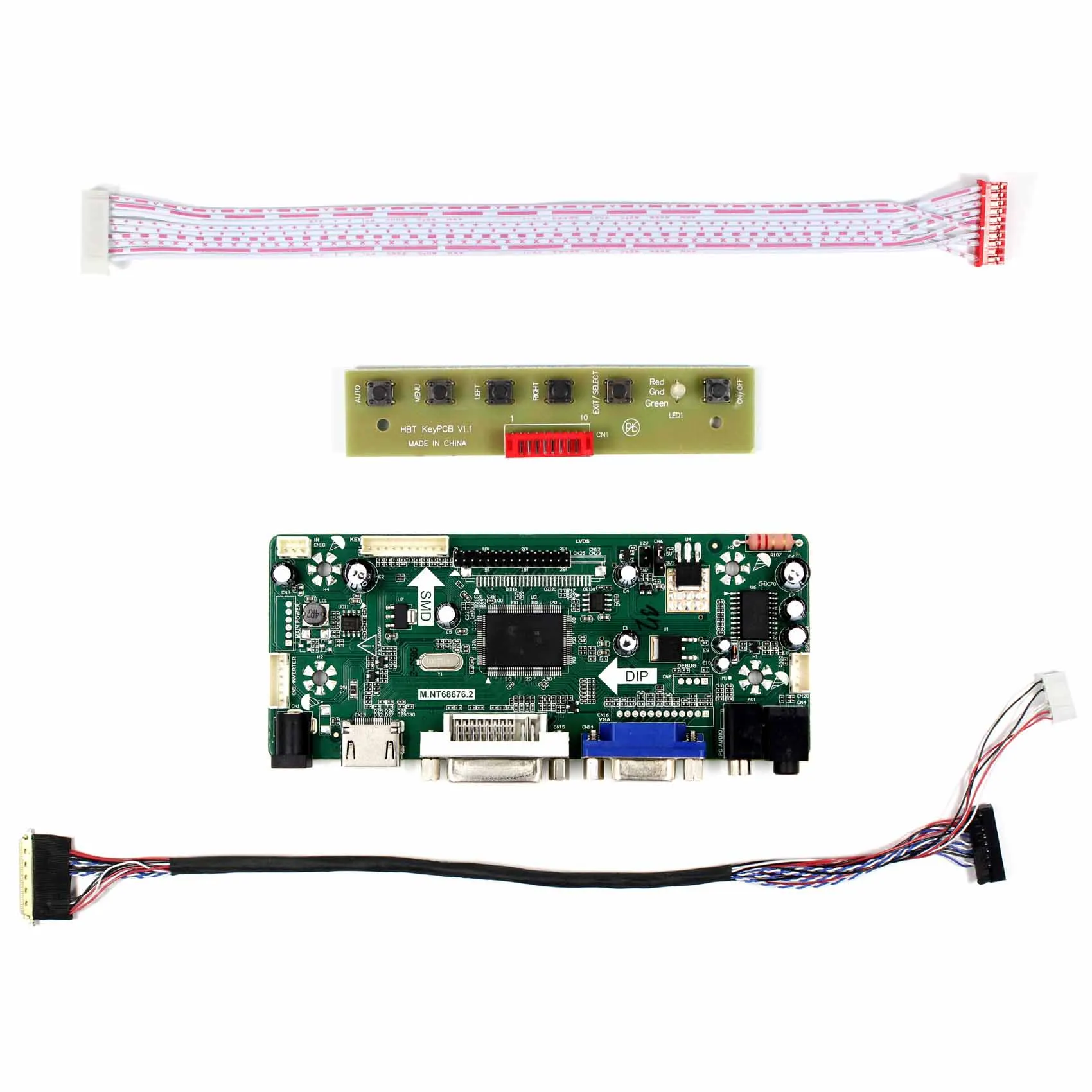 New 1366X768 Circuit Board Dvi Vga Audio Smart Board 15.6Inch Lcd Advertising Display Driver Board