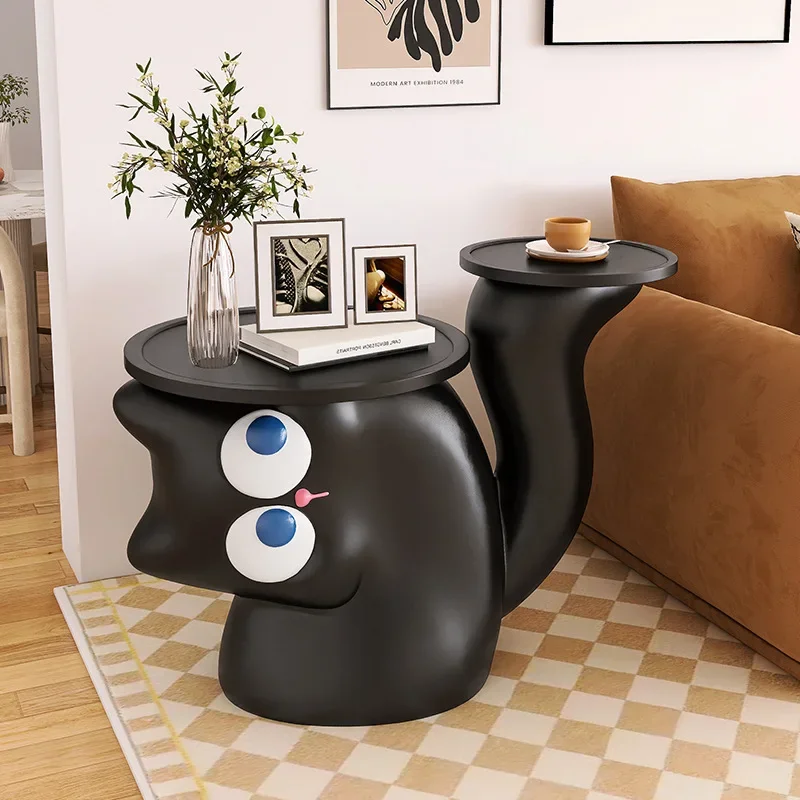 Cute Kitten Floor Decoration in Living Room Large TV Cabinet Next To Sofa Home Decoration Creative Cartoon Coffee Table