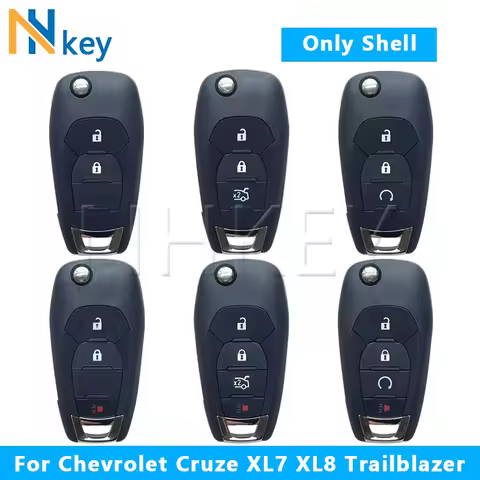 NHKEY For Chevrolet Cruze Avo Trax Onix Tracker Spark XL7 XL8 Trailblazer Colorado RS Sonic replacement Flip Car Key Shell Case