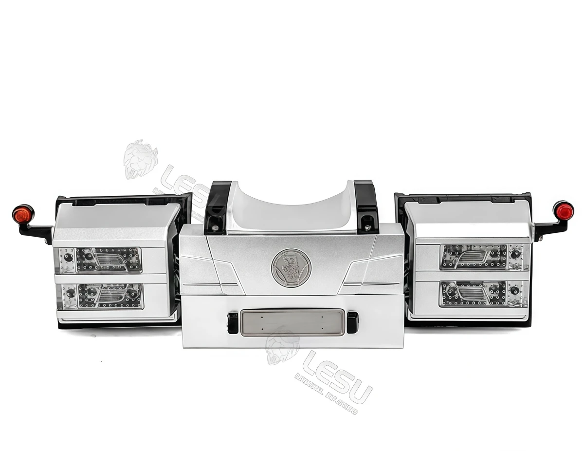 LESU S-1322 Metal Tail Beam Wing & LED Tail Light Set For 1/14 Tamiya 770S R620 R470 RC Tractor Truck Upgrade Parts